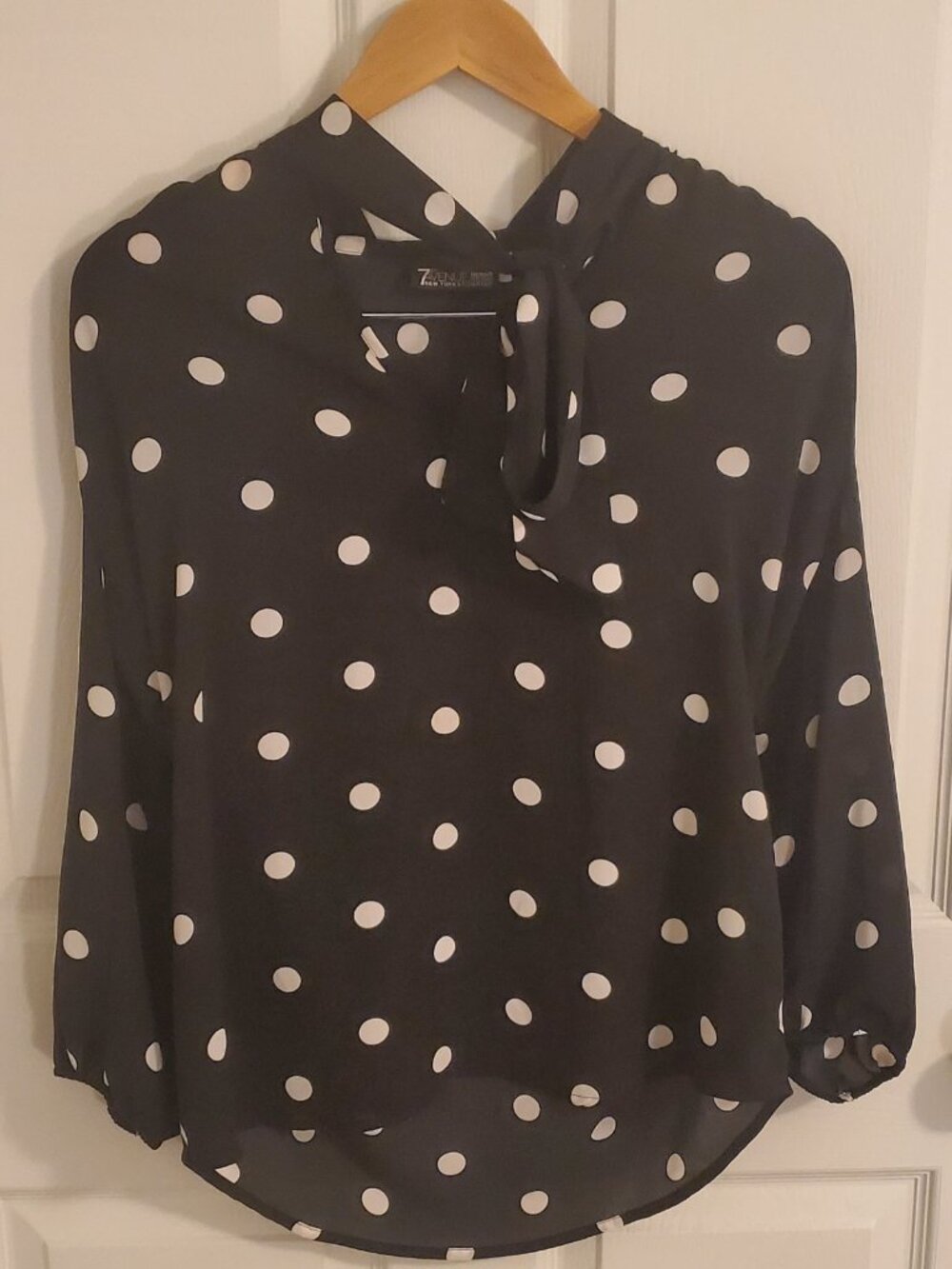 New York & Co. 7th Ave. Design Studio Polka-Dot Top - Size Small